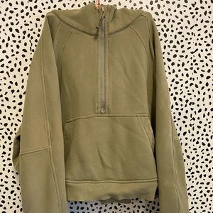 Lululemon Scuba 1/2 zip Rosemary Green